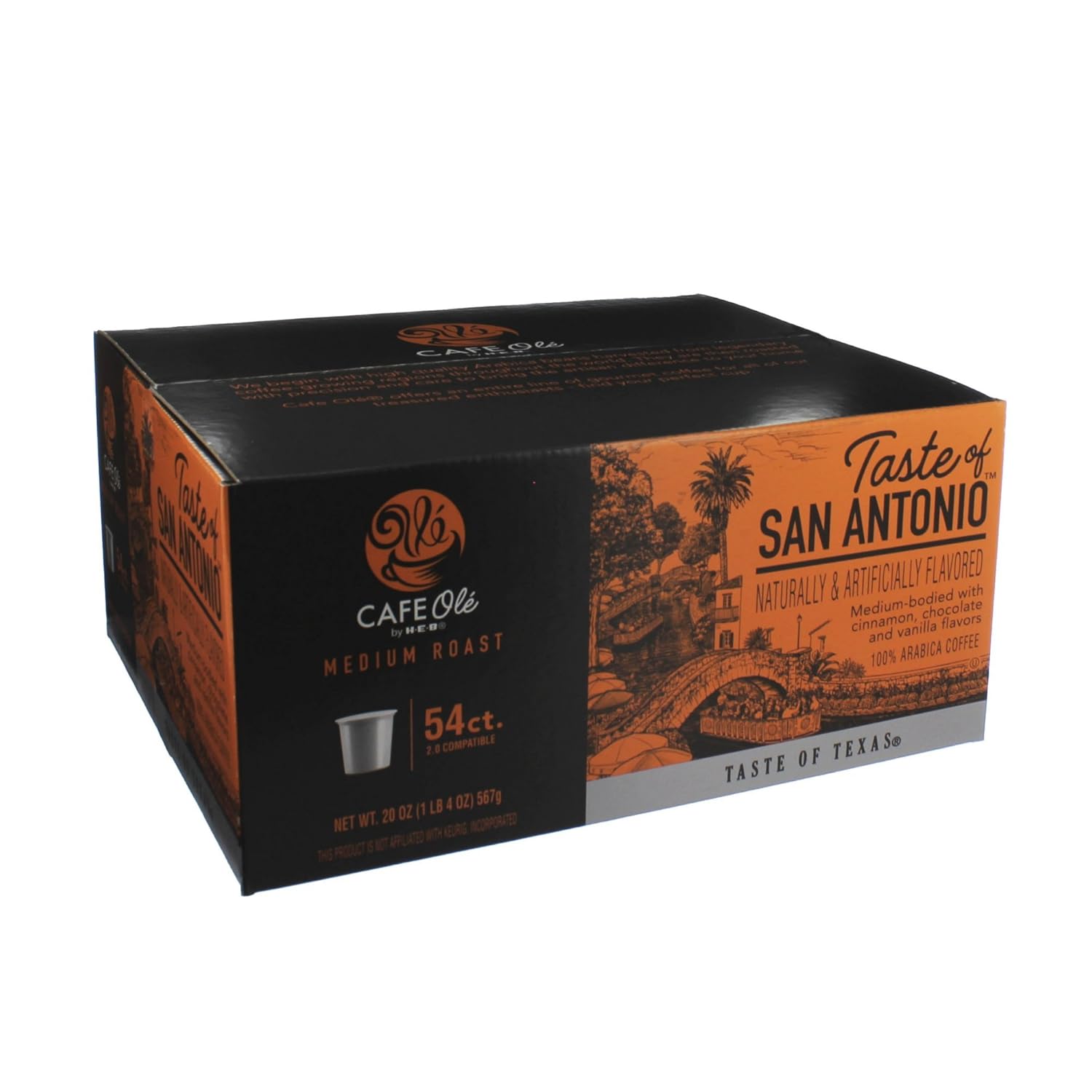 Cafe Ole --Taste of San Antonio single serve 54 ct