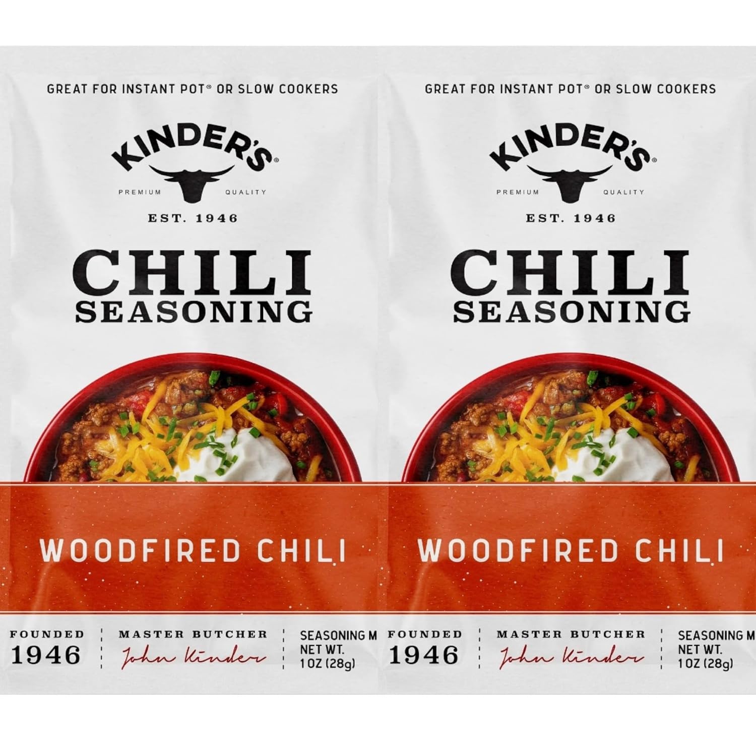 Kinder's Seasoning Mixes 1oz - 2 packets (Chili Seasoning Woodfired Chili)